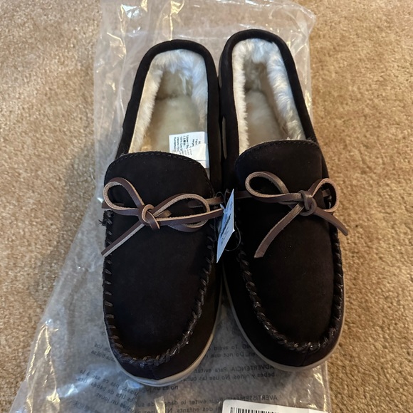 J.Crew Sherpa-lined suede slippers men’s NWT - Picture 4 of 16